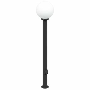 vidaXL Bollard Light with Outlet 120 cm Black IP44