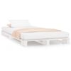 vidaXL Pallet Bed without Mattress White Small Single Solid Wood