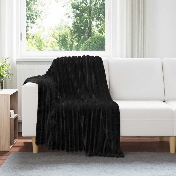 vidaXL Throw Blankets 6 pcs Black 150 x 130 cm Fleece
