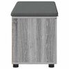 vidaXL Hall Bench with Cushion with Door Grey Sonoma 80 x 46 x 46 cm