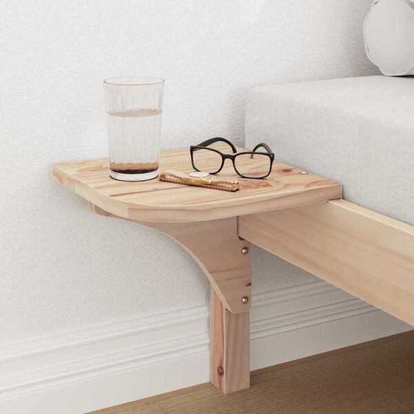 vidaXL Bed Frame Natural 90 x 200 cm Solid Pine Wood