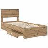 vidaXL Bed Frame with Drawer Artisan Oak 90 x 190 cm Engineered Wood