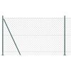 vidaXL Chainlink Fence with Concrete Base 25 x 1.6 m PVC-Coated Steel
