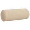 vidaXL Bolster Pillows 2 pcs Cream Ø 15 x 40 cm Microfibre Fabric