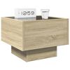 vidaXL Bedside Table with Infinity LED Sonoma Oak 40x40x30 cm