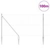 vidaXL Fence with Posts Silver 1.4 x 100 m PVC-coated steel