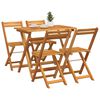 vidaXL Bistro Set Folding 5 pcs Oil Natural Solid Acacia Wood