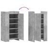 vidaXL Shoe Cabinet Concrete Grey 52x37.5x100 cm Engineered Wood