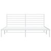 vidaXL Metal Bed Frame without Mattress with Headboard White 183x213cm