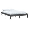 vidaXL Bed Frame without Mattress Grey 200x200 cm Solid Wood