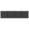 vidaXL Fence Set 4 pcs 699 x 186 cm WPC and Aluminium Black