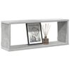 vidaXL Wall Cube Shelf 4 pcs Concrete Grey 60x15x23 cm Engineered Wood