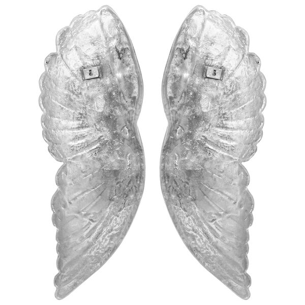 vidaXL Wings Sculpture Silver 17 x 5 x 59 cm Aluminium