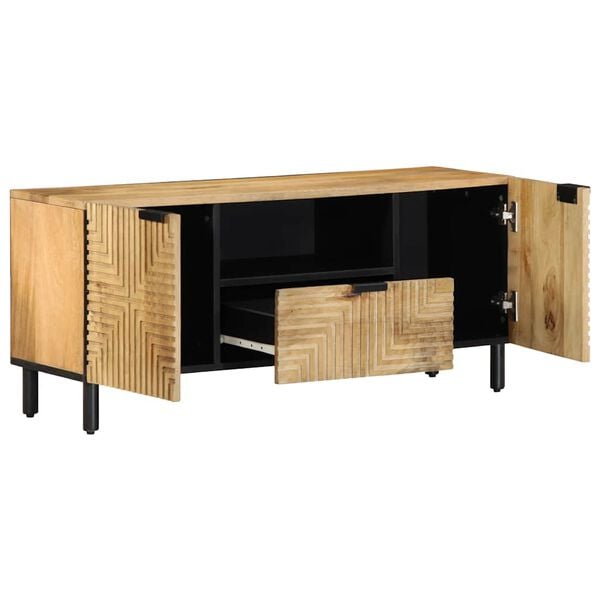 vidaXL TV Cabinet Brown 105x33x46 cm Solid Wood Mango