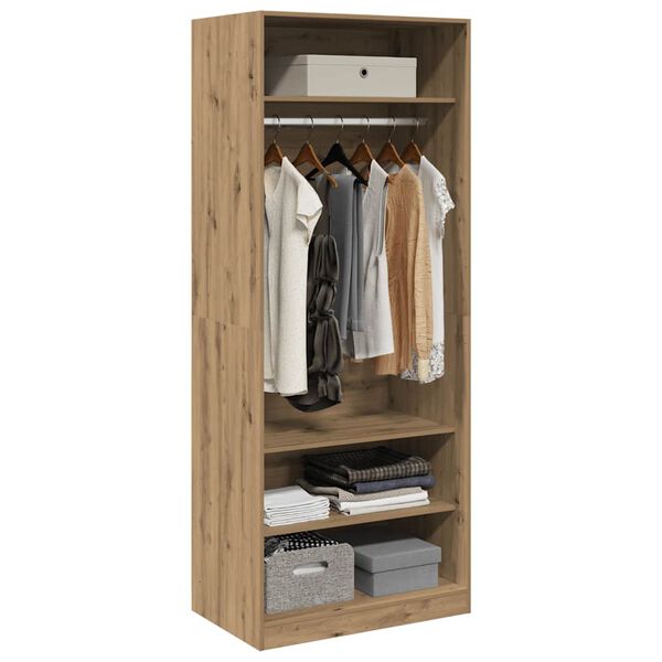 vidaXL Wardrobe Artisian Oak 80x50x200 cm Engineered Wood