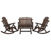 vidaXL 4 Piece Garden Lounge Set Solid Wood Spruce