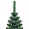 vidaXL Artificial Pre-lit Christmas Tree Green 180 cm PVC and Metal