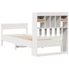 vidaXL Bookcase Bed without Mattress White 90x200 cm Solid Wood Pine
