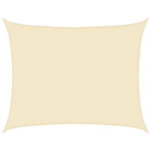 vidaXL Sunshade Sail 160 g/m&sup2; Cream 6x8 m HDPE