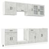 vidaXL 8 Piece Kitchen Cabinet Set Lucca Concrete Grey Engineered Wood