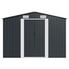 vidaXL Garden Shed 257x392x181 cm Metal Anthracite