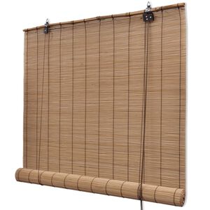 vidaXL Brown Bamboo Roller Blinds 80 x 160 cm