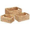 vidaXL Storage Baskets 3 pcs Natural 40 x 30 x 18 cm Water hyacinth
