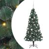 vidaXL Artificial Pre-lit Christmas Tree with Ball Set Green 150 cm