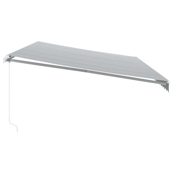 vidaXL Manual Retractable Awning Anthracite&White 600x350 cm