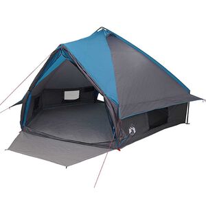 vidaXL Teepee Tent 10-Person 10-Person Blue and Grey