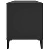 vidaXL Record Cabinet Black 100x38x48 cm Engineered Wood