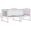 vidaXL Day Bed without Mattress White 100x200 cm Solid Wood Pine
