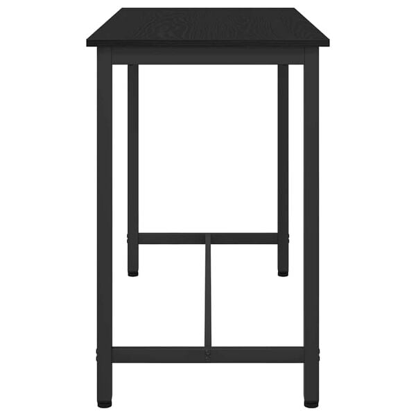 vidaXL Table Black Oak 100 x 50 x 76.5 cm Engineered Wood and Steel