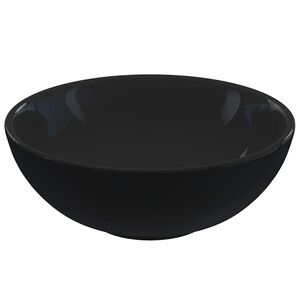 vidaXL Wash Basin Gloss Black &Oslash;28x10 cm Ceramic