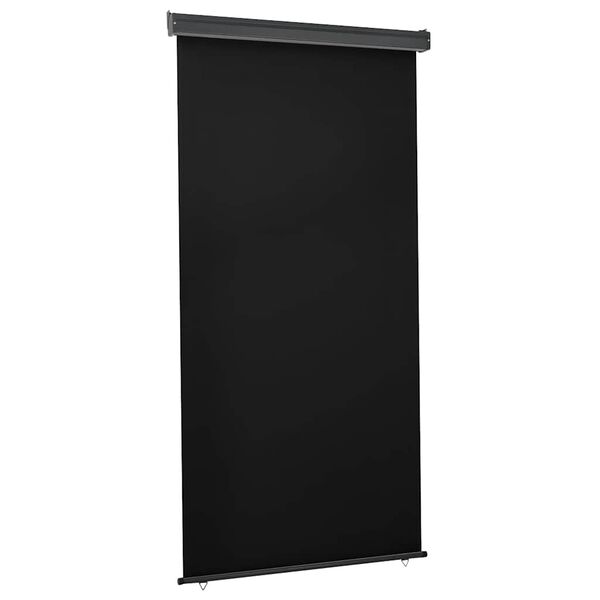 vidaXL Balcony Side Awning 125x250 cm Black