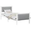 vidaXL Bed Frame with Headboard Light Grey 75 x 190 cm Fabric