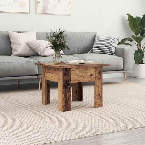 vidaXL Coffee Table Old Wood 55 x 55 x 42 cm Engineered Wood