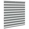 vidaXL Zebra Blind Dark Grey 145x150 cm Fabric Width 140.9 cm Polyester
