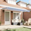 vidaXL Retractable Awning Blue 400 x 200 cm Fabric