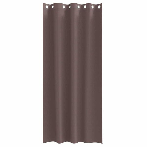 vidaXL Blackout Curtains with Rings 2 pcs Dark Brown 260 x 140 cm