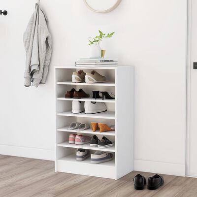vidaXL Shoe Cabinet White 60x35x92 cm Engineered Wood