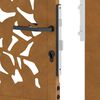 vidaXL Garden Gate 100x150 cm Weathering Steel Leaf Design