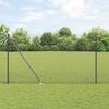vidaXL Fence Post Grey 25 x 1.6 m (16 x 16 mm mesh) Steel and PVC