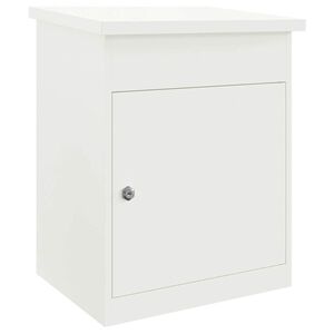 vidaXL Parcel Drop Box with Storage White 47.5 x 38 x 59 cm Steel