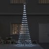 vidaXL LED Christmas Tree Cool White 138.5 x 138.5 x 399 cm Metal