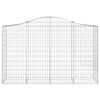 vidaXL Arched Gabion Baskets 50 pcs 200x50x120/140 cm Galvanised Iron