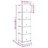 vidaXL Shoe Rack Transparent 44x31.5x153.5 cm PP