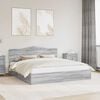 vidaXL Storage Bed Grey Sonoma 180 x 200 cm Engineered Wood
