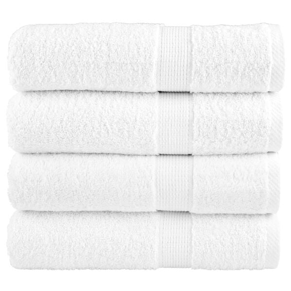 vidaXL Premium Shower Towels "SOLUND" 4 pcs White 70x140 cm 600 gsm