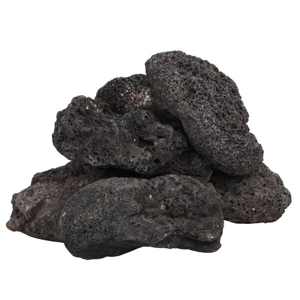 vidaXL Volcanic Rocks 25 kg Black 10-30 cm